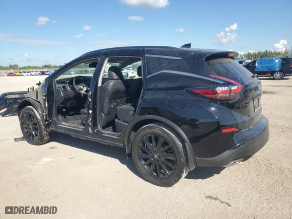 2024 Nissan Murano SV with VIN 5N1AZ2BJ9RC128062, listed as a Copart auction lot 46999625 with 154 mi miles and Non Repairable. Bid and sale history available at carsss.com. Image 2.