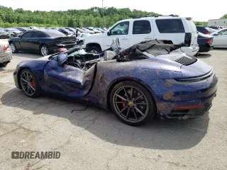 2022 Porsche 911 Carrera S with VIN WP0CB2A96NS245171, listed as a Copart auction lot 45597914 with 0 mi miles and Salvage Title. Bid and sale history available at carsss.com. Image 2.