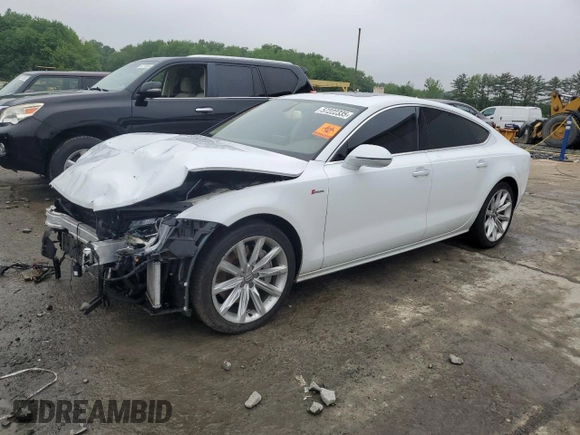 2015 Audi A7 Premium Plus with VIN WAUWGAFC2FN016867, listed as a Copart auction lot 57222335 with 86,014 mi miles and Salvage title. Bid and sale history available at DreamBid. Image 1.