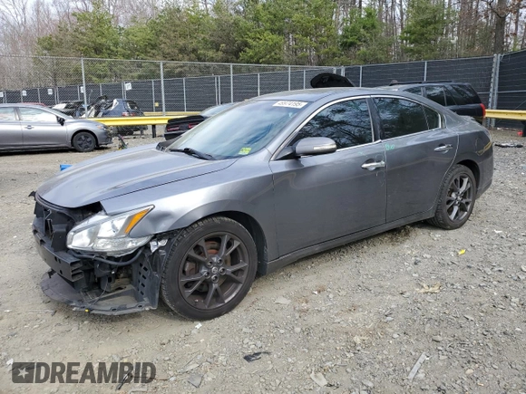2014 Nissan Maxima SV with VIN 1N4AA5AP9EC912163, listed as a Copart auction lot 49974195 with 125,084 mi miles and Salvage title. Bid and sale history available at DreamBid. Image 1.