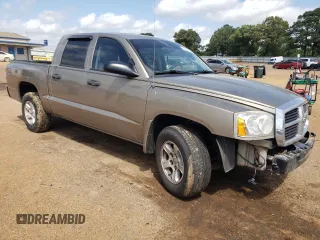 2006 Dodge Dakota SLT with VIN 1D7HE48K76S635382, listed as a Copart auction lot 53632235 with 155,750 mi miles and Salvage Title. Bid and sale history available at DreamBid. Image 4.