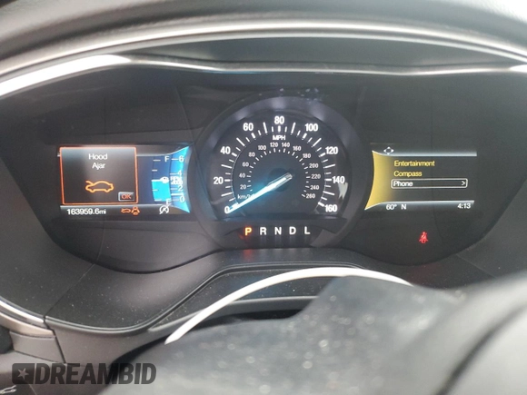 2020 Ford Fusion SEL with VIN 3FA6P0CD8LR195828, listed as a Copart auction lot 55522305 with 163,959 mi miles and Salvage title. Bid and sale history available at DreamBid. Image 9.