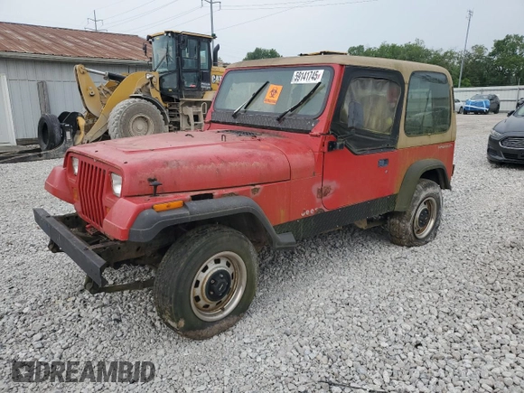 1993 Jeep Wrangler S z VIN 1J4FY19PXPP264847, wystawiony jako Copart lot #59141745 z przebiegiem 179 154 mil mil oraz Czysty tytuł • Clean title. Historia ofert i sprzedaży dostępna na DreamBid. Obrazek 1.