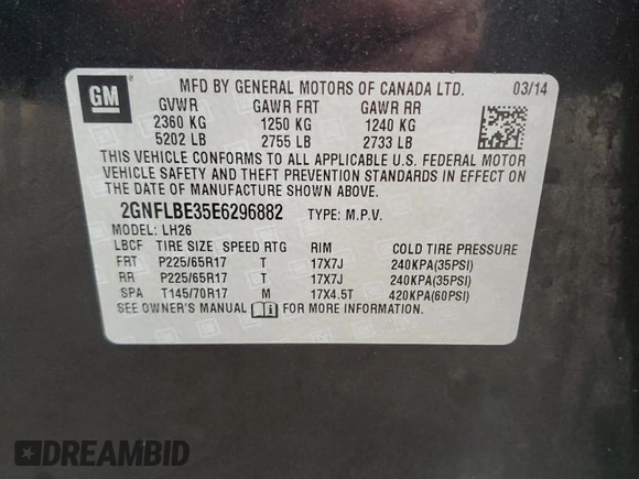 2014 Chevrolet Equinox LT with VIN 2GNFLBE35E6296882, listed as a Copart auction lot 42783975 with 87,791 mi miles and Salvage Title. Bid and sale history available at carsss.com. Image 13.