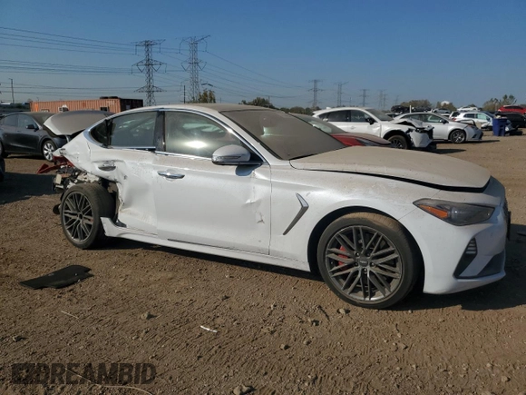 2019 Genesis G70 Dynamic with VIN KMTG34LE8KU037475, listed as a Copart auction lot 75364654 with 45,727 mi miles and Salvage Title. Bid and sale history available at DreamBid. Image 4.