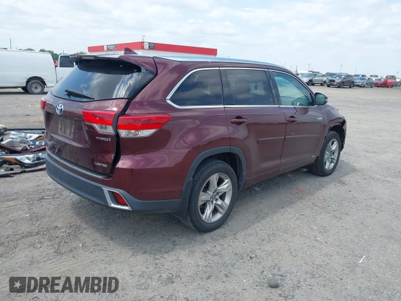 2018 Toyota Highlander Hybrid Limited with VIN 5TDDGRFH7JS046664, listed as a IAAI auction lot 42011413 with 81,374 mi miles and . Bid and sale history available at DreamBid. Image 4.