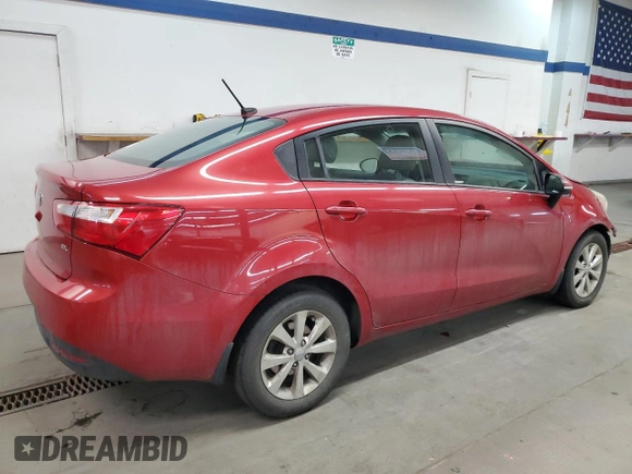 2015 Kia Rio EX with VIN KNADN4A35F6499738, listed as a Copart auction lot 45329805 with 99,029 mi miles and Salvage Title. Bid and sale history available at carsss.com. Image 3.