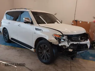 2019 Nissan Armada Platinum with VIN JN8AY2NF0K9352410, listed as a IAAI auction lot 41078139 with 90,828 mi miles. Bid and sale history available at carsss.com. Image 1.