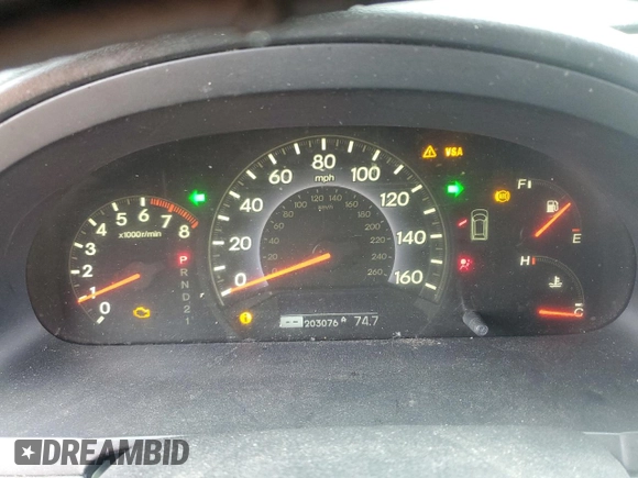 2005 Honda Odyssey TOURING with VIN 5FNRL38845B104056, listed as a Copart auction lot 47698175 with 203,076 mi miles and Salvage Title. Bid and sale history available at carsss.com. Image 9.