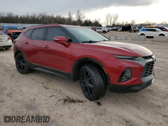 2021 Chevrolet Blazer RS with VIN 3GNKBKRS6MS539943, listed as a Copart auction lot 48931455 with 92,235 mi miles and Salvage title. Bid and sale history available at DreamBid. Image 4.