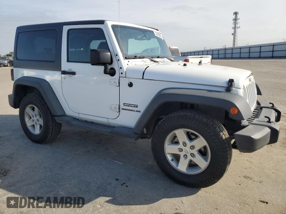 2015 Jeep Wrangler Sport with VIN 1C4GJWAG6FL547405, listed as a Copart auction lot 52929825 with 127,503 mi miles and Salvage Title. Bid and sale history available at carsss.com. Image 4.