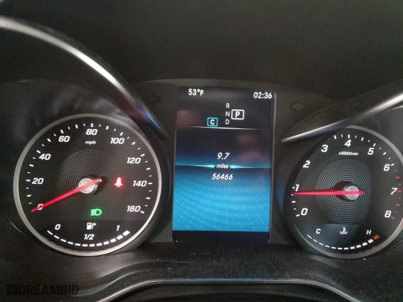 2020 Mercedes-Benz GLC with VIN WDC0G8EB7LF730875, listed as a Copart auction lot 48378795 with 56,466 mi miles and Salvage Title. Bid and sale history available at carsss.com. Image 9.