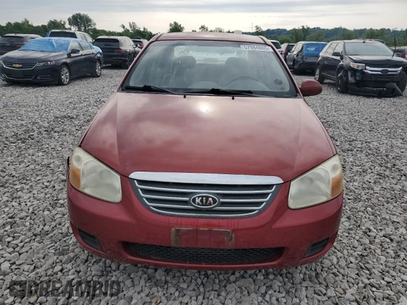 2008 Kia Spectra EX with VIN KNAFE121985532558, listed as a Copart auction lot 57984805 with 136,964 mi miles and Salvage title. Bid and sale history available at DreamBid. Image 5.