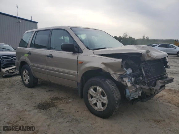 2007 Honda Pilot LX with VIN 5FNYF28127B018067, listed as a Copart auction lot 54637374 with 185,541 mi miles and Salvage Title. Bid and sale history available at carsss.com. Image 4.
