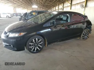 2015 Honda Civic EX-L z VIN 2HGFB2F92FH554541, wystawiony jako Copart lot #60329085 z przebiegiem Nie podano mil oraz Szkoda całkowita • Salvage title. Historia ofert i sprzedaży dostępna na DreamBid. Obrazek 1.
