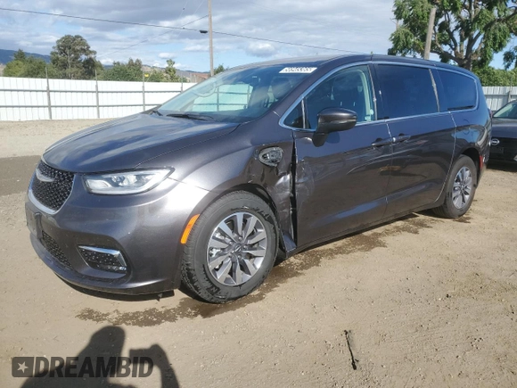 2023 Chrysler Pacifica Hybrid Touring L with VIN 2C4RC1L79PR608659, listed as a Copart auction lot 56945365 with 45,697 mi miles and Salvage title. Bid and sale history available at DreamBid. Image 1.