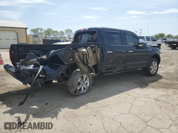 2018 Ford F-150 XL with VIN 1FTFW1EG2JFE02475, listed as a Copart auction lot 54108295 with 121,193 mi miles and Salvage title. Bid and sale history available at DreamBid. Image 3.