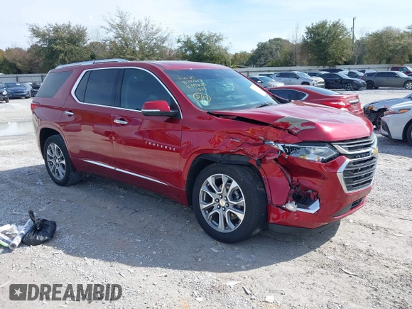 2021 Chevrolet Traverse Premier with VIN 1GNERKKW9MJ199825, listed as a IAAI auction lot 41369691 with 49,583 mi miles. Bid and sale history available at carsss.com. Image 1.