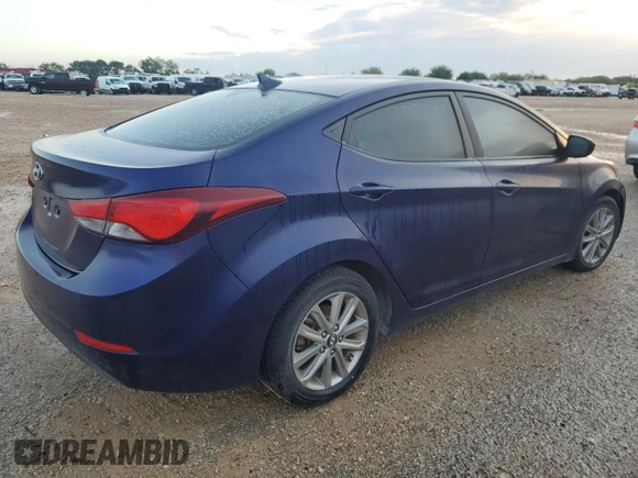 2014 Hyundai Elantra SE with VIN 5NPDH4AE2EH478605, listed as a Copart auction lot 54173115 with Not Provided miles and Clean Title. Bid and sale history available at DreamBid. Image 3.