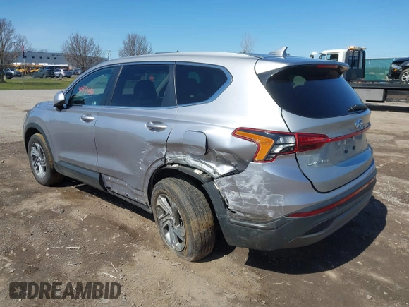 2021 Hyundai Santa Fe SE with VIN 5NMS1DAJ5MH320635, listed as a IAAI auction lot 41951050 with 26,593 mi miles. Bid and sale history available at carsss.com. Image 3.