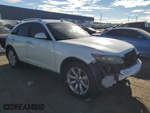 2007 Infiniti FX with VIN JNRAS08W77X210426, listed as a Copart auction lot 74520624 with 142,684 mi miles and Salvage Title. Bid and sale history available at DreamBid. Image 4.