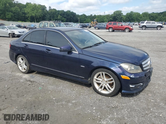 2012 Mercedes-Benz C 250 Sport with VIN WDDGF4HB3CR198945, listed as a Copart auction lot 60366965 with Not provided miles and Clean title. Bid and sale history available at DreamBid. Image 4.