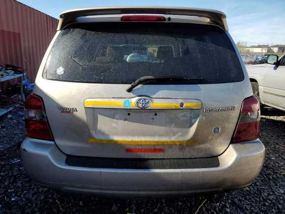 2007 Toyota Highlander with VIN JTEGD21A670168026, listed as a Copart auction lot 42421105 with 0 mi miles and Salvage Title. Bid and sale history available at carsss.com. Image 6.