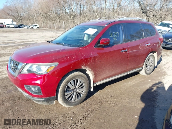 2018 Nissan Pathfinder SL with VIN 5N1DR2MN5JC611324, listed as a IAAI auction lot 41444355 with 68,787 mi miles. Bid and sale history available at carsss.com. Image 16.