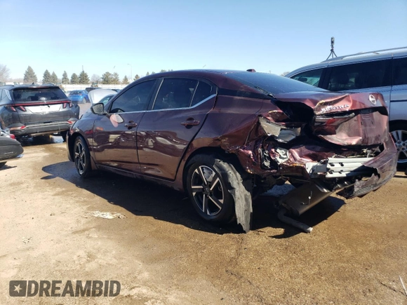 2024 Nissan Sentra SV with VIN 3N1AB8CV7RY304999, listed as a Copart auction lot 47881475 with 39,071 mi miles and Salvage Title. Bid and sale history available at DreamBid. Image 2.