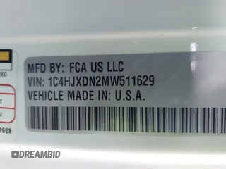 2021 Jeep Wrangler Unlimited Sport S с VIN 1C4HJXDN2MW511629, выставлен на аукционе IAAI как лот 41349997 с пробегом 72 267 миль миль и . История ставок и продаж доступна на DreamBid. Изображение 9.