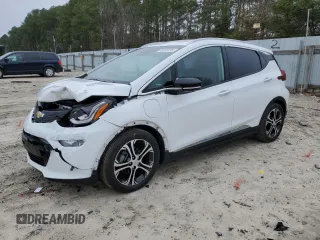 2020 Chevrolet Bolt EV Premier with VIN 1G1FZ6S03L4141960, listed as a Copart auction lot 48653435 with 59,847 mi miles and Salvage Title. Bid and sale history available at carsss.com. Image 1.