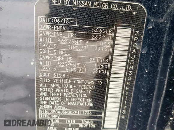 2019 Infiniti QX50 Luxe z VIN 3PCAJ5M30KF111736, wystawiony jako Copart lot #51330965 z przebiegiem 34 320 mil mil oraz Czysty tytuł • Clean title. Historia ofert i sprzedaży dostępna na DreamBid. Obrazek 12.