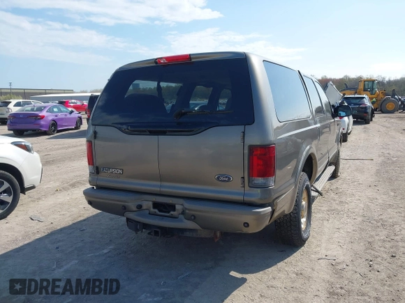 2004 Ford Excursion Limited with VIN 1FMNU43S44EA06760, listed as a IAAI auction lot 42096523 with 97,144 mi miles and . Bid and sale history available at DreamBid. Image 4.