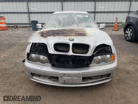 2001 BMW 3 Series 330Ci with VIN WBABN53461JU24684, listed as a Copart auction lot 51159385 with Not Provided miles and Salvage Title. Bid and sale history available at carsss.com. Image 5.