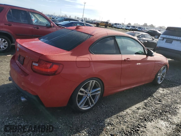 2016 BMW 2 Series M235i with VIN WBA1J7C54GV289959, listed as a Copart auction lot 41477525 with 54,146 mi miles and Salvage title. Bid and sale history available at DreamBid. Image 3.