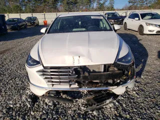 2022 Hyundai Sonata Hybrid Blue with VIN KMHL24JJ1NA037920, listed as a Copart auction lot 84600364 with 42,393 mi miles and Salvage Title. Bid and sale history available at carsss.com. Image 5.