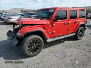 2019 Jeep Wrangler Unlimited Sahara with VIN 1C4HJXEG4KW571277, listed as a Copart auction lot 46953955 with 65,041 mi miles and Salvage Title. Bid and sale history available at carsss.com. Image 1.