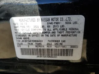 2014 Infiniti Q50 Premium with VIN JN1BV7AR7EM684001, listed as a Copart auction lot 43771765 with 135,183 mi miles and Salvage Title. Bid and sale history available at carsss.com. Image 14.