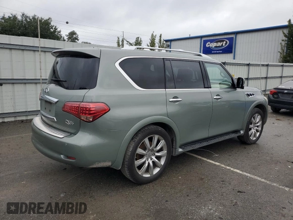 2011 Infiniti QX56 7-passenger with VIN JN8AZ2NE8B9006786, listed as a Copart auction lot 81556984 with 164,074 mi miles and Non Repairable. Bid and sale history available at carsss.com. Image 3.