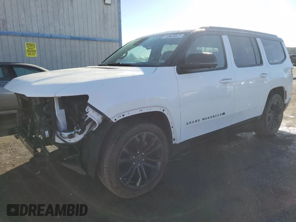 2024 Jeep Grand Wagoneer Series II Obsidian z VIN 1C4SJVFP8RS107645, wystawiony jako Copart lot #88718195 z przebiegiem 14 155 mil mil oraz Czysty tytuł • Clean title. Historia ofert i sprzedaży dostępna na DreamBid. Obrazek 1.