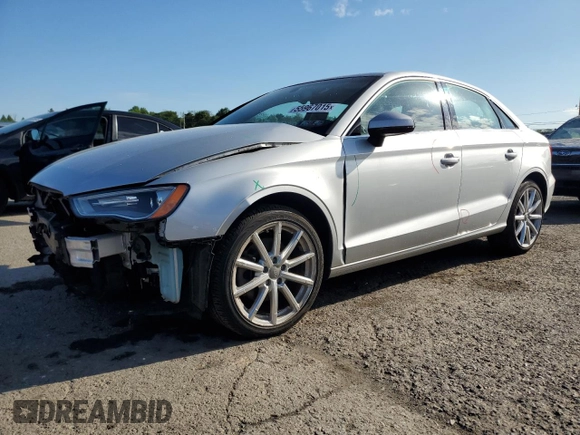 2015 Audi A3 Premium Plus with VIN WAUEFGFF5F1021242, listed as a Copart auction lot 55967015 with 31,658 mi miles and Salvage title. Bid and sale history available at DreamBid. Image 1.