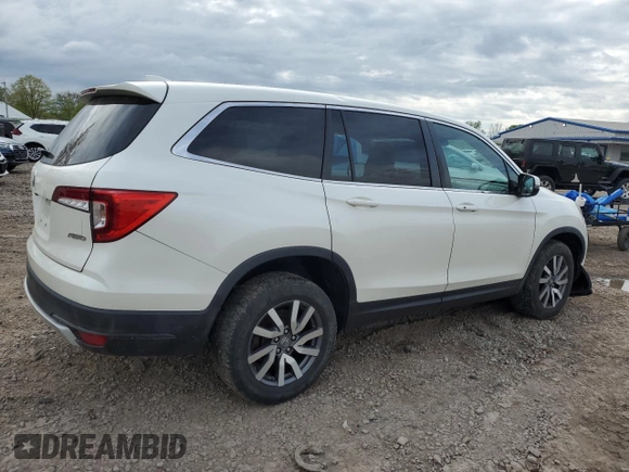 2019 Honda Pilot EX z VIN 5FNYF6H36KB056239, wystawiony jako Copart lot #57061645 z przebiegiem 107 880 mil mil oraz Szkoda całkowita • Salvage title. Historia ofert i sprzedaży dostępna na DreamBid. Obrazek 3.
