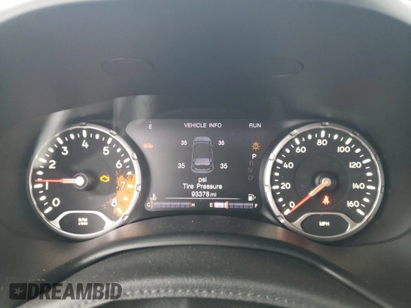 2015 Jeep Renegade Limited with VIN ZACCJADT1FPB46446, listed as a Copart auction lot 52746485 with 93,378 mi miles and Salvage Title. Bid and sale history available at DreamBid. Image 9.