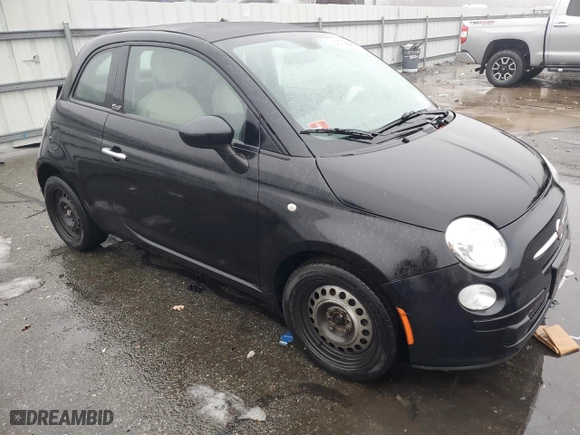 2013 FIAT 500 Pop with VIN 3C3CFFDR5DT686315, listed as a Copart auction lot 43109845 with 0 miles and Salvage Title. Bid and sale history available at carsss.com. Image 4.