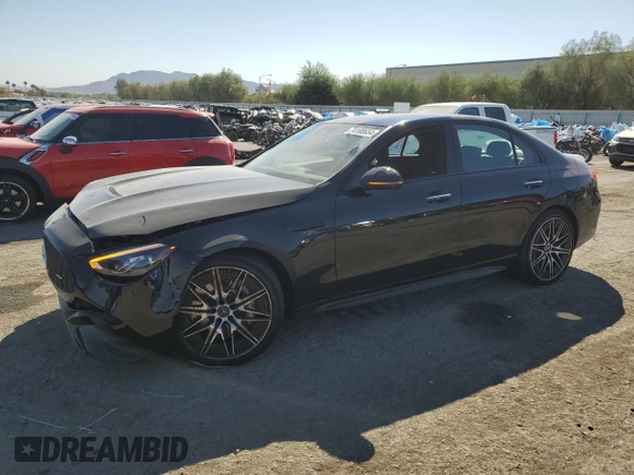 2024 Mercedes-Benz C 63 S AMG E Performance with VIN W1KAF8AB1RR236561, listed as a Copart auction lot 74100654 with 738 mi miles and Salvage title. Bid and sale history available at DreamBid. Image 1.
