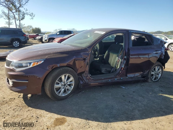 2018 Kia Optima S with VIN 5XXGT4L34JG184457, listed as a Copart auction lot 50050405 with 91,222 mi miles and Salvage Title. Bid and sale history available at carsss.com. Image 1.