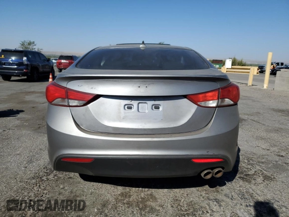 2013 Hyundai Elantra Coupe SE with VIN KMHDH6AE7DU016505, listed as a Copart auction lot 74535694 with 0 mi miles and Salvage Title. Bid and sale history available at carsss.com. Image 6.