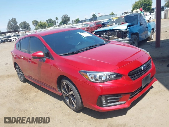 2022 Subaru Impreza Special Sports with VIN 4S3GTAL67N3724575, listed as a IAAI auction lot 42375237 with 21,787 mi miles and . Bid and sale history available at DreamBid. Image 1.
