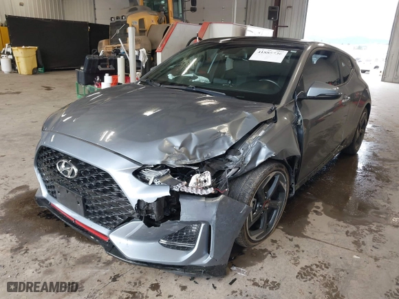 2020 Hyundai Veloster Turbo with VIN KMHTH6AB6LU029925, listed as a IAAI auction lot 41885736 with 60,625 mi miles. Bid and sale history available at carsss.com. Image 18.