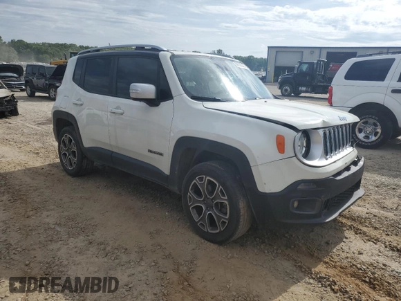 2017 Jeep Renegade Limited with VIN ZACCJBDB3HPE88030, listed as a Copart auction lot 60528245 with 101,606 mi miles and Salvage title. Bid and sale history available at DreamBid. Image 4.